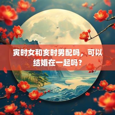 寅时女和亥时男配吗，可以结婚在一起吗？