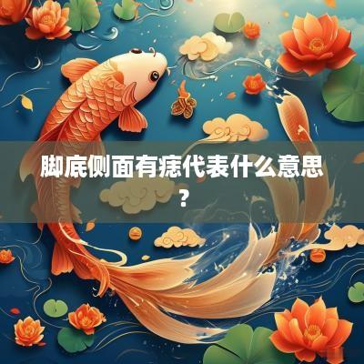 脚底侧面有痣代表什么意思？