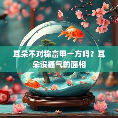 耳朵不对称富甲一方吗？耳朵没福气的面相