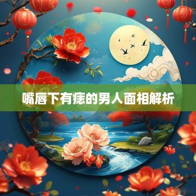 嘴唇下有痣的男人面相解析