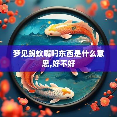 梦见蚂蚁嘴叼东西是什么意思,好不好