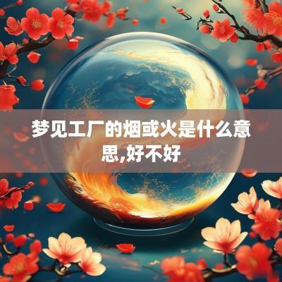 梦见工厂的烟或火是什么意思,好不好