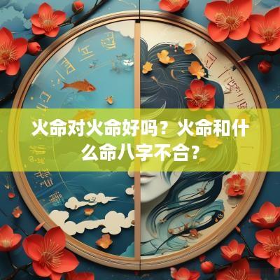 火命对火命好吗？火命和什么命八字不合？