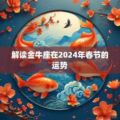 解读金牛座在2025年春节的运势