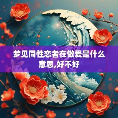 梦见同性恋者在做爰是什么意思,好不好