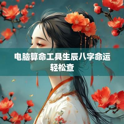 电脑算命工具生辰八字命运轻松查