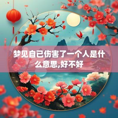 梦见自已伤害了一个人是什么意思,好不好