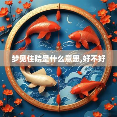 梦见住院是什么意思,好不好