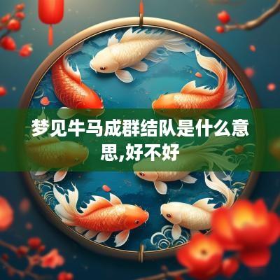 梦见牛马成群结队是什么意思,好不好