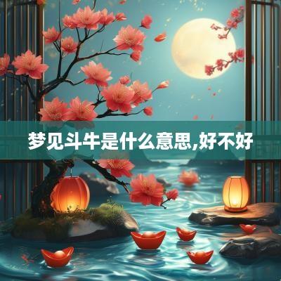 梦见斗牛是什么意思,好不好