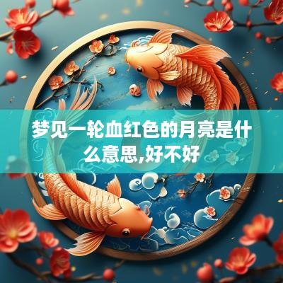 梦见一轮血红色的月亮是什么意思,好不好