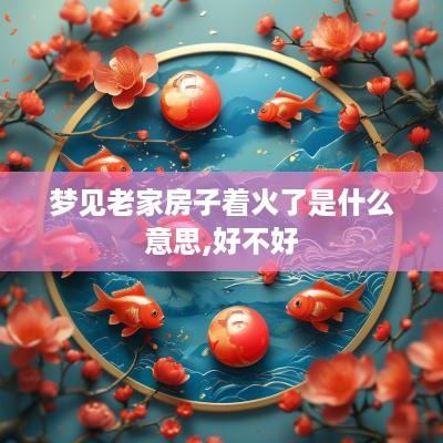 梦见老家房子着火了是什么意思,好不好
