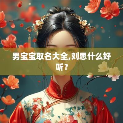 男宝宝取名大全,刘思什么好听？