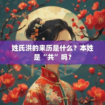 姓氏洪的来历是什么？本姓是“共”吗？