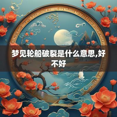 梦见轮船破裂是什么意思,好不好