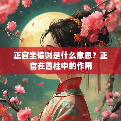 正官坐偏财是什么意思？正官在四柱中的作用