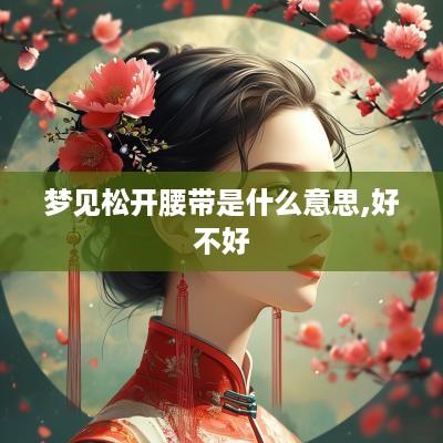 梦见松开腰带是什么意思,好不好