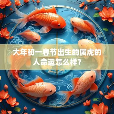 大年初一春节出生的属虎的人命运怎么样？