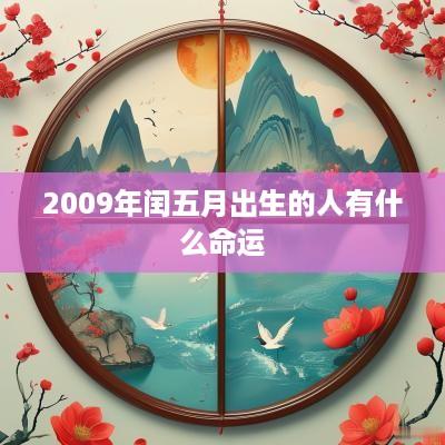 2009年闰五月出生的人有什么命运
