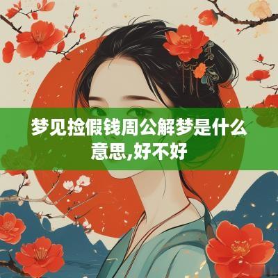梦见捡假钱周公解梦是什么意思,好不好