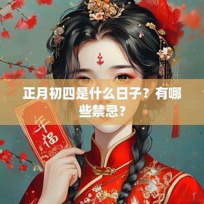 正月初四是什么日子？有哪些禁忌？