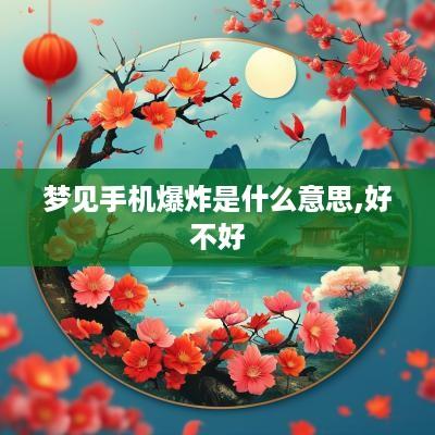 梦见手机爆炸是什么意思,好不好