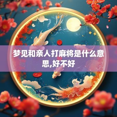 梦见和亲人打麻将是什么意思,好不好