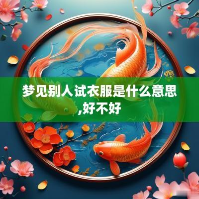 梦见别人试衣服是什么意思,好不好