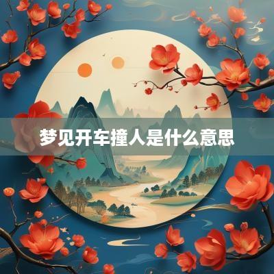 梦见开车撞人是什么意思