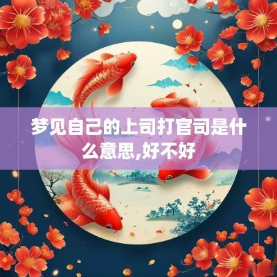 梦见自己的上司打官司是什么意思,好不好