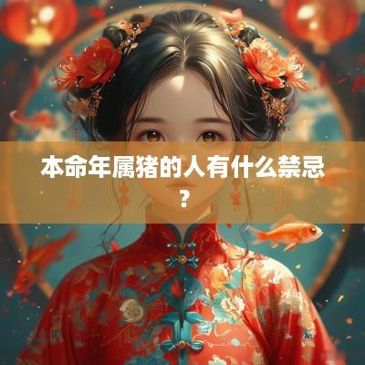 本命年属猪的人有什么禁忌？