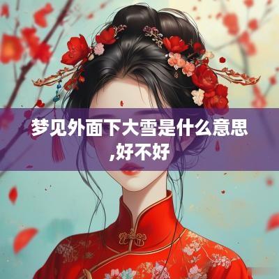 梦见外面下大雪是什么意思,好不好