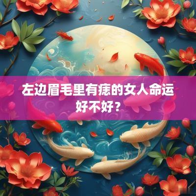 左边眉毛里有痣的女人命运好不好？