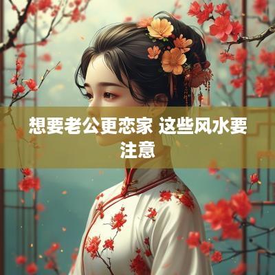 想要老公更恋家 这些风水要注意
