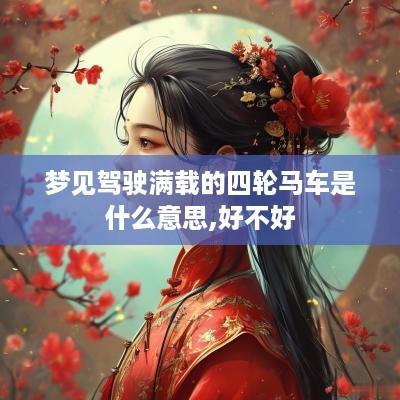 梦见驾驶满载的四轮马车是什么意思,好不好