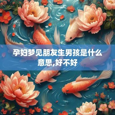 孕妇梦见朋友生男孩是什么意思,好不好