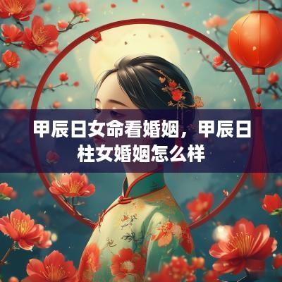 甲辰日女命看婚姻，甲辰日柱女婚姻怎么样