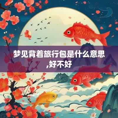 梦见背着旅行包是什么意思,好不好