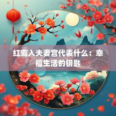 红鸾入夫妻宫代表什么：幸福生活的钥匙