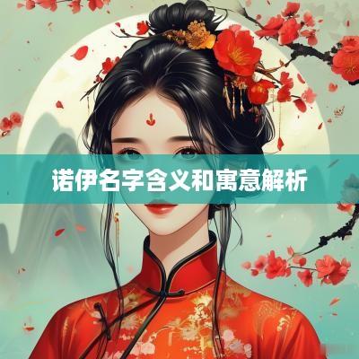 诺伊名字含义和寓意解析