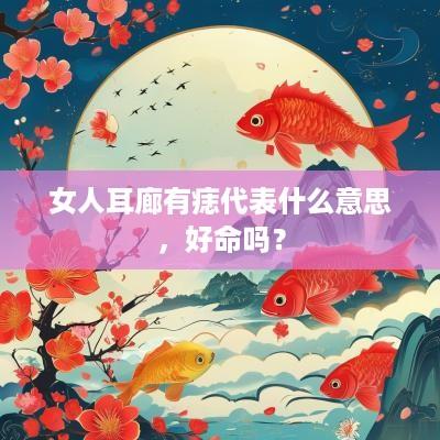 女人耳廊有痣代表什么意思，好命吗？