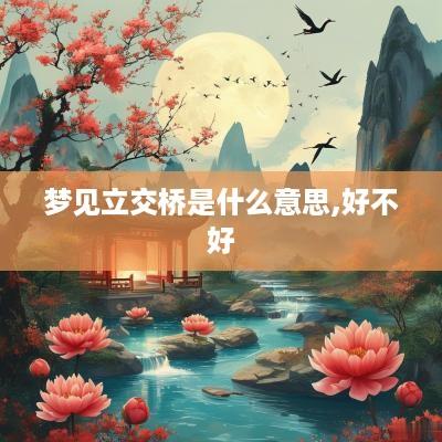 梦见立交桥是什么意思,好不好