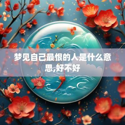 梦见自己最恨的人是什么意思,好不好
