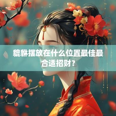 貔貅摆放在什么位置最佳最合适招财？