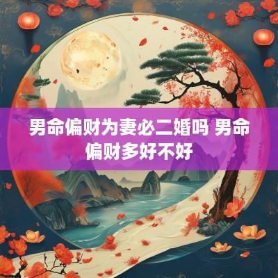 男命偏财为妻必二婚吗 男命偏财多好不好