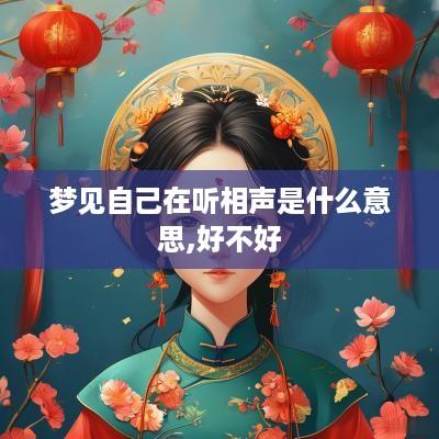 梦见自己在听相声是什么意思,好不好