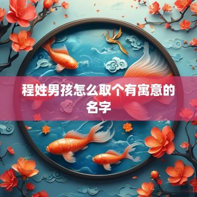程姓男孩怎么取个有寓意的名字