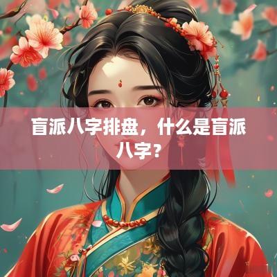 盲派八字排盘，什么是盲派八字？
