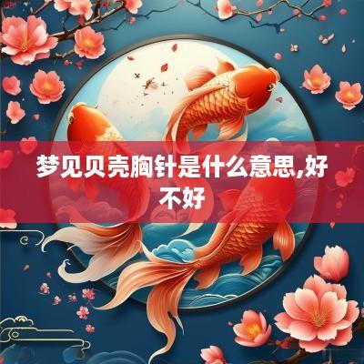 梦见贝壳胸针是什么意思,好不好