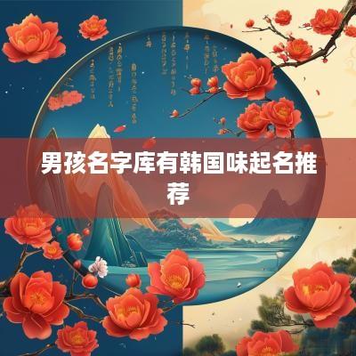男孩名字库有韩国味起名推荐
